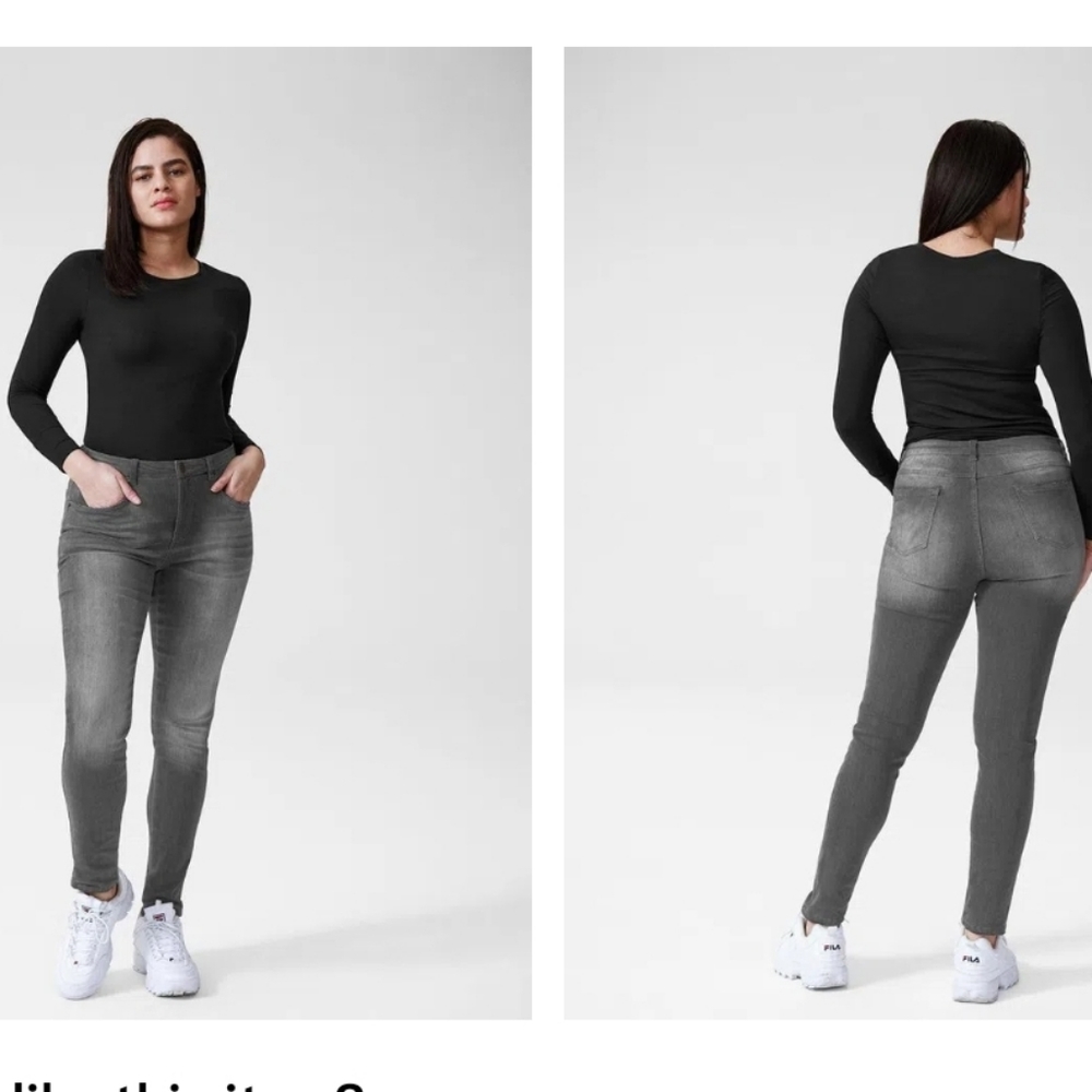 Universal Standard Gray Logan Skinny Jeans 8
